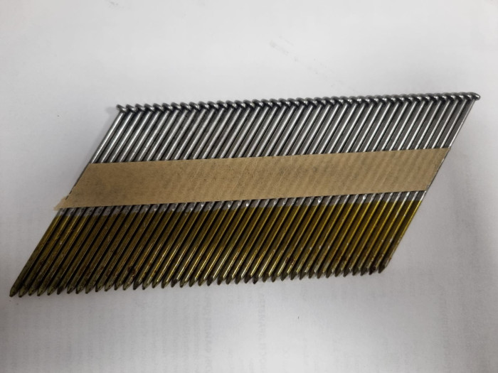 Гвозди по дереву на бумажной ленте 34° 90мм, гальванизированные